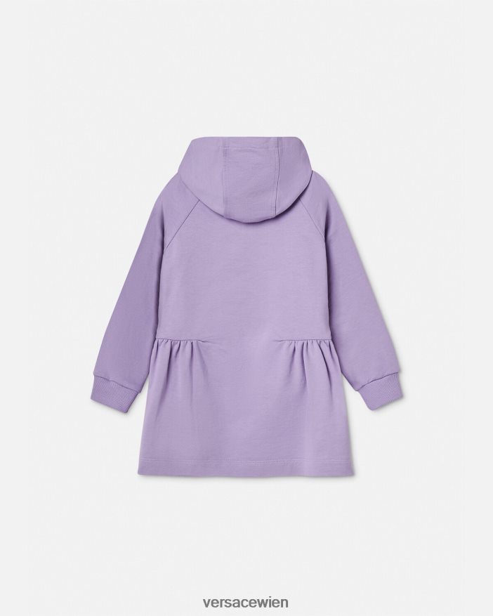 lila Sweatshirtkleid mit Logo Versace Kinder Kleidung 8N4XJD2013