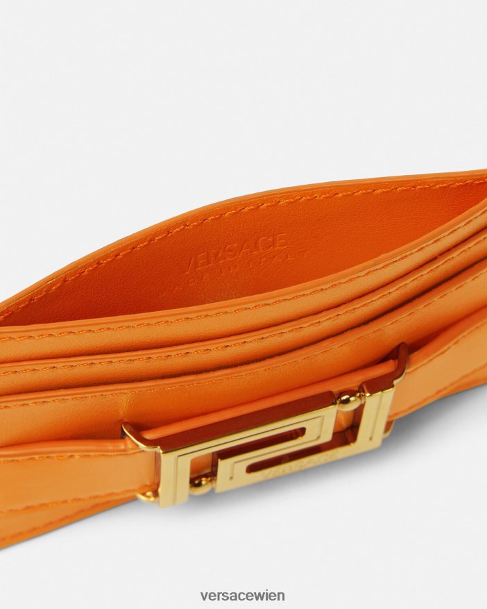 orange Greca-Göttin-Kartenhalter Versace Frauen Zubehör 8N4XJD557