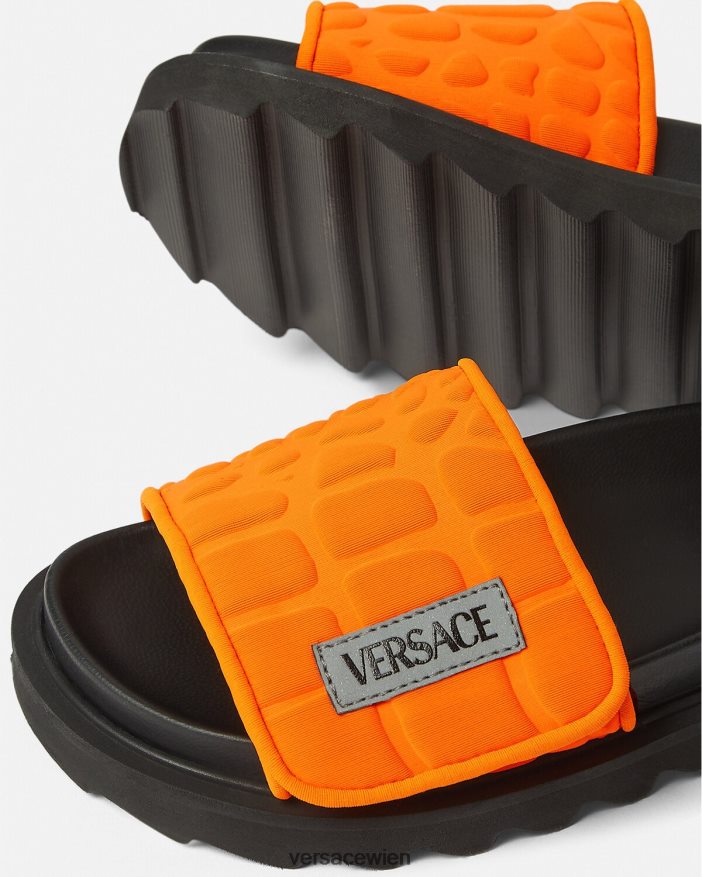 orange Upcycle-Logo-Slides Versace Kinder Schuh 8N4XJD2052