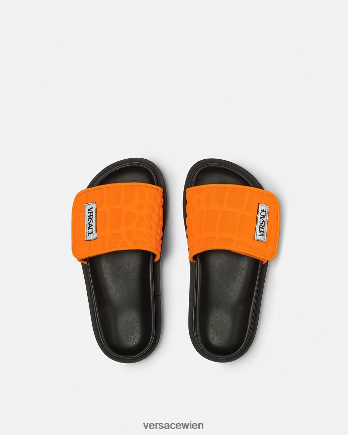 orange Upcycle-Logo-Slides Versace Kinder Schuh 8N4XJD2052