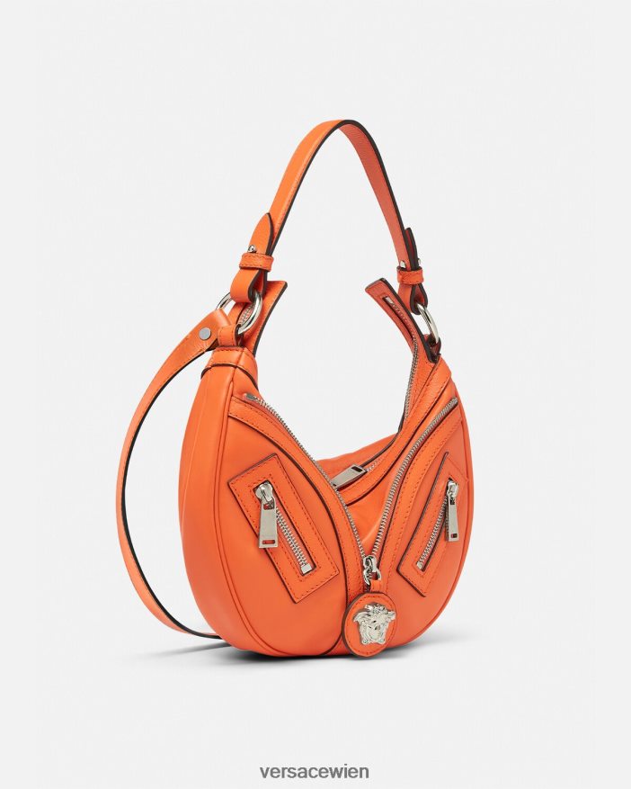 orange Wiederholen Sie die kleine Hobo-Tasche Versace Frauen Taschen 8N4XJD295