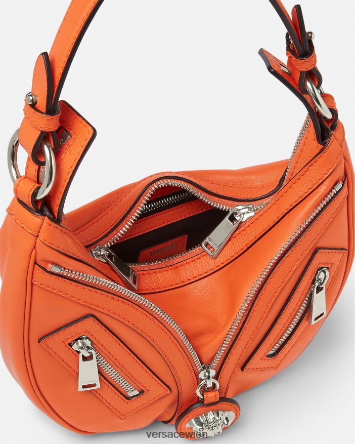 orange Wiederholen Sie die kleine Hobo-Tasche Versace Frauen Taschen 8N4XJD295