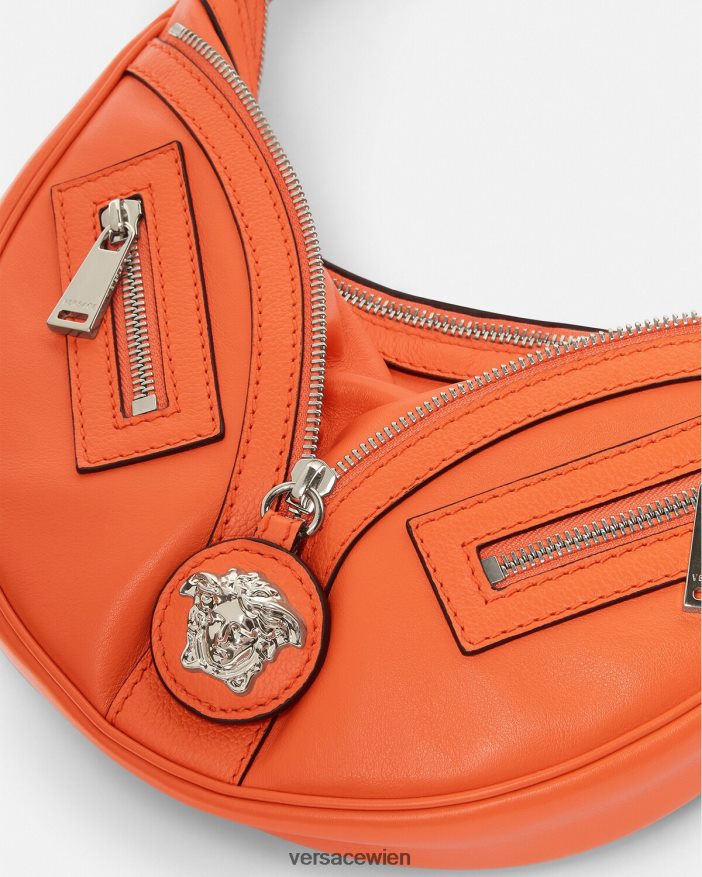 orange Wiederholen Sie die kleine Hobo-Tasche Versace Frauen Taschen 8N4XJD295
