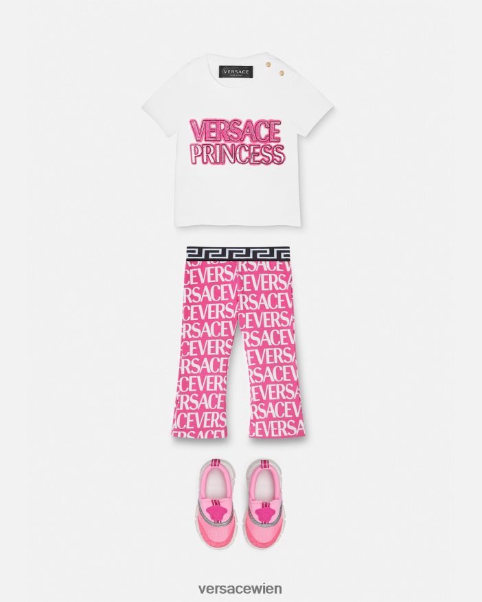 rosa  bedruckt Allover-Baby-Jogginghose Versace Kinder Kleidung 8N4XJD1873