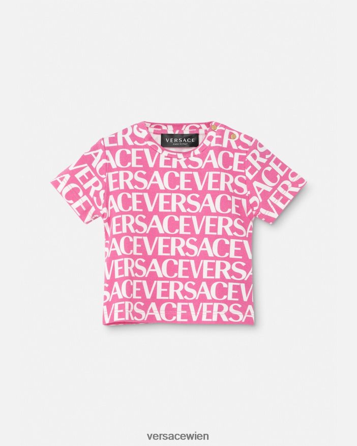rosa  bedruckt Allover-Baby-T-Shirt Versace Kinder Kleidung 8N4XJD1920