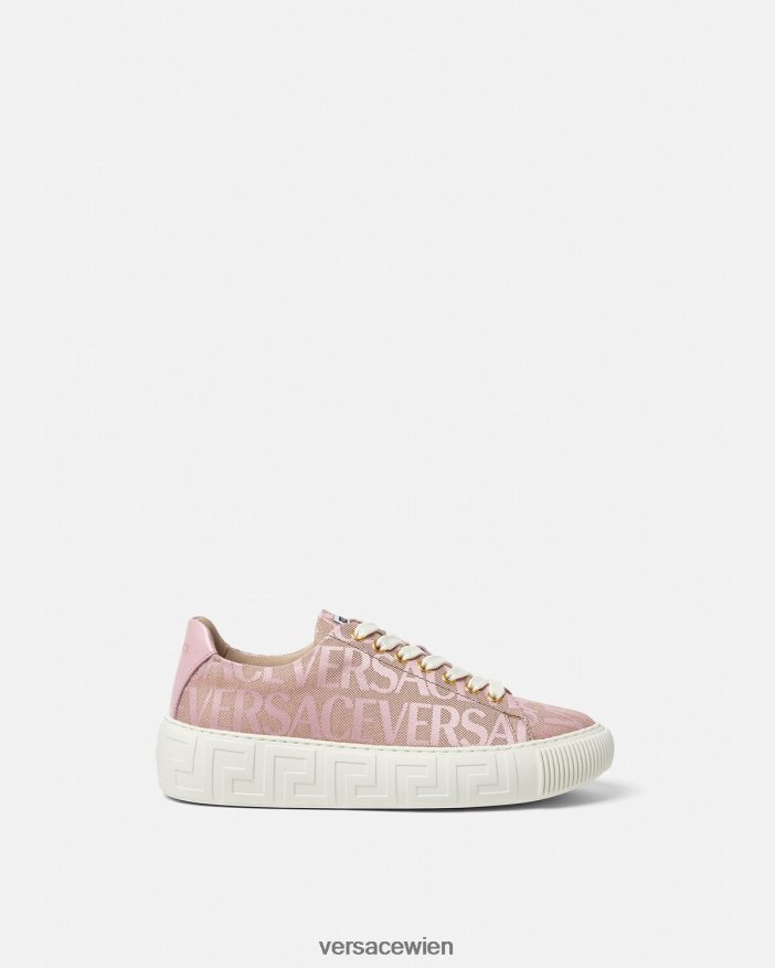 rosa  bedruckt Allover-Greca-Sneaker Versace Frauen Schuh 8N4XJD499