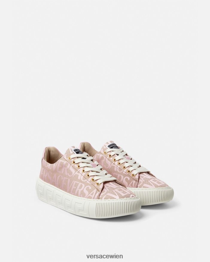 rosa  bedruckt Allover-Greca-Sneaker Versace Frauen Schuh 8N4XJD499