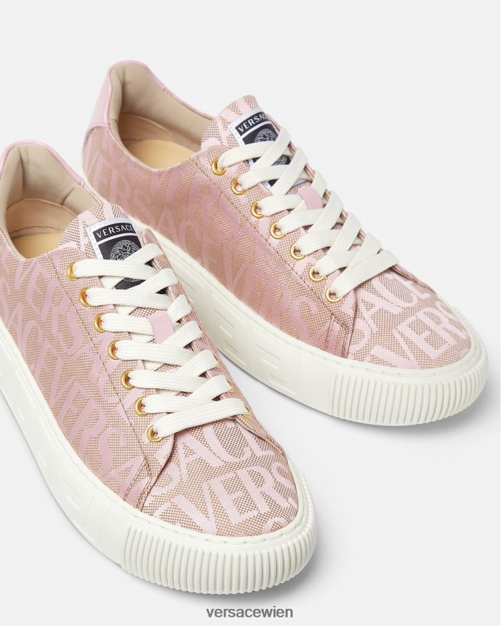 rosa  bedruckt Allover-Greca-Sneaker Versace Frauen Schuh 8N4XJD499