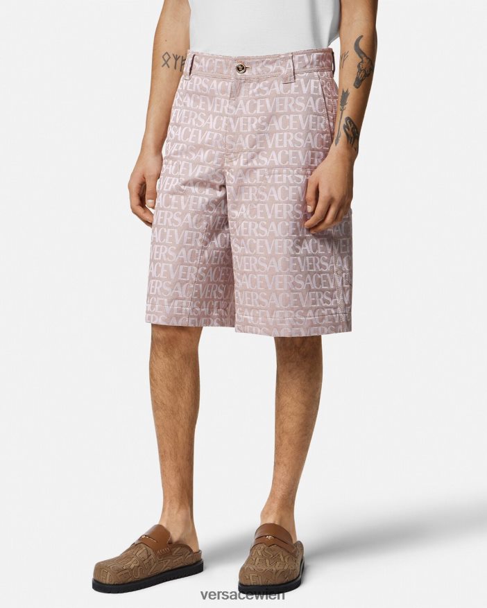 rosa  bedruckt Allover-Shorts Versace Männer Kleidung 8N4XJD1434
