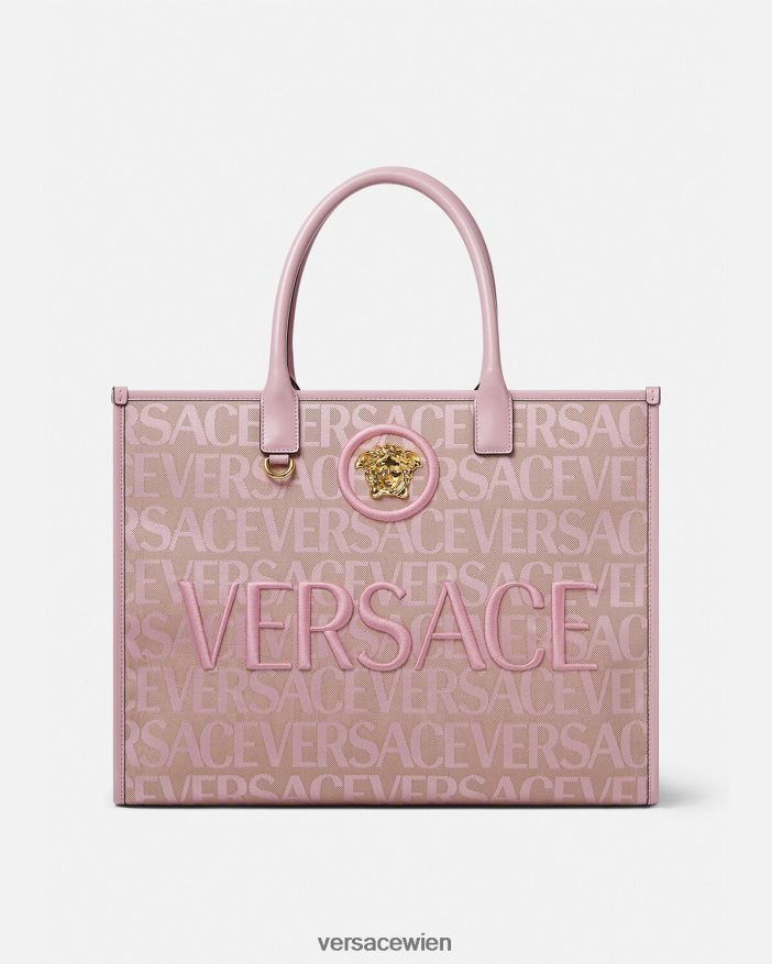 rosa  bedruckt Allover-große Einkaufstasche Versace Frauen Taschen 8N4XJD320