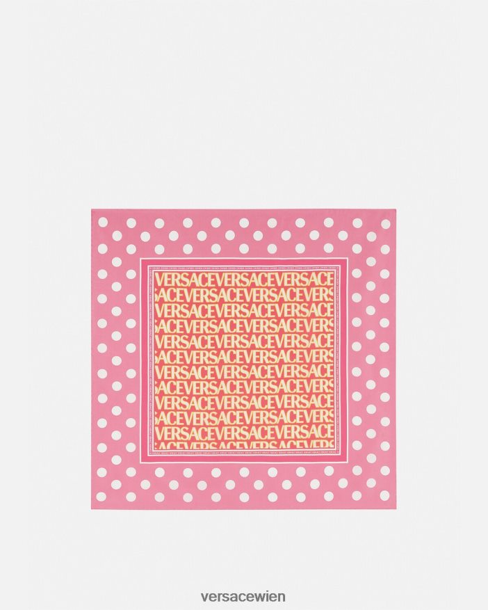 rosa  weiß Allover-Seidenfoulard Versace Frauen Zubehör 8N4XJD885