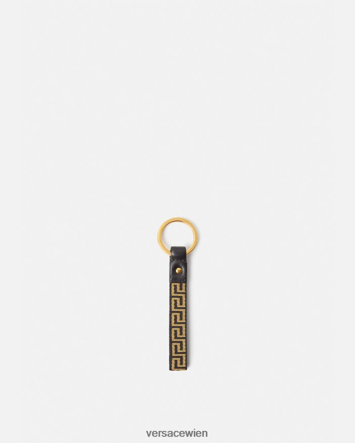 schwarzes Gold Greca-Schlüsselanhänger Versace Männer Zubehör 8N4XJD1656