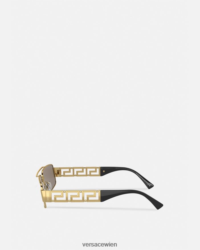 schwarzes Gold Greca-Sonnenbrille Versace Männer Zubehör 8N4XJD1676