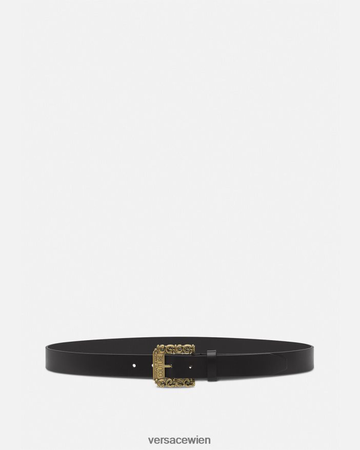 schwarzes Gold Gürtel mit barocker Schnalle Versace Männer Zubehör 8N4XJD2485