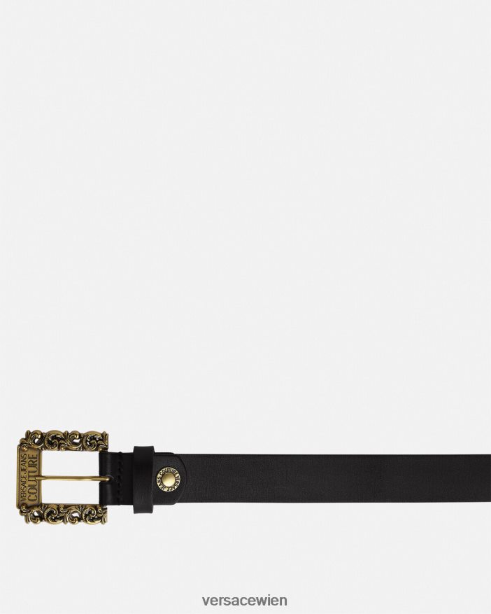schwarzes Gold Gürtel mit barocker Schnalle Versace Männer Zubehör 8N4XJD2485