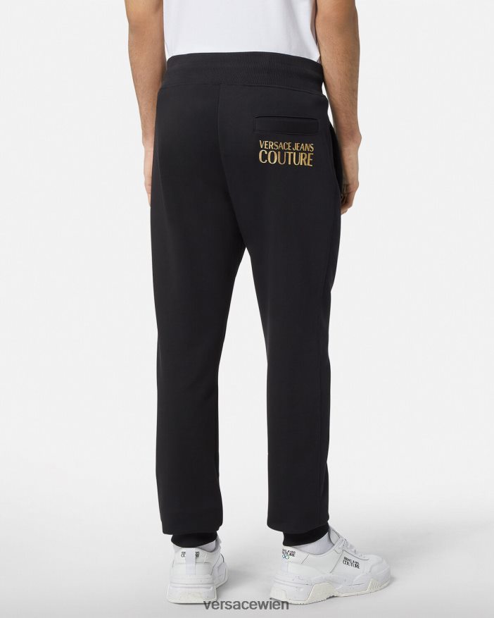 schwarzes Gold Jogginghose mit Logo Versace Männer Kleidung 8N4XJD2437