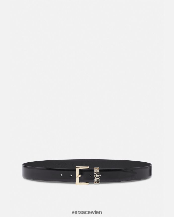 schwarzes Gold Logo-Gürtel Versace Männer Zubehör 8N4XJD2479