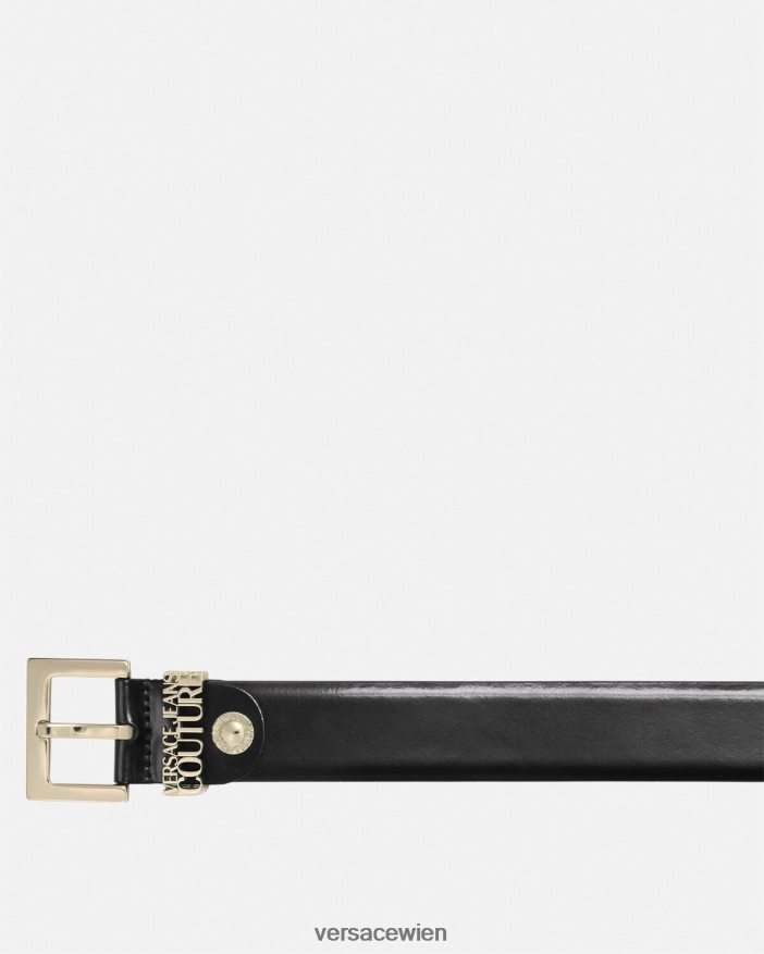 schwarzes Gold Logo-Gürtel Versace Männer Zubehör 8N4XJD2479