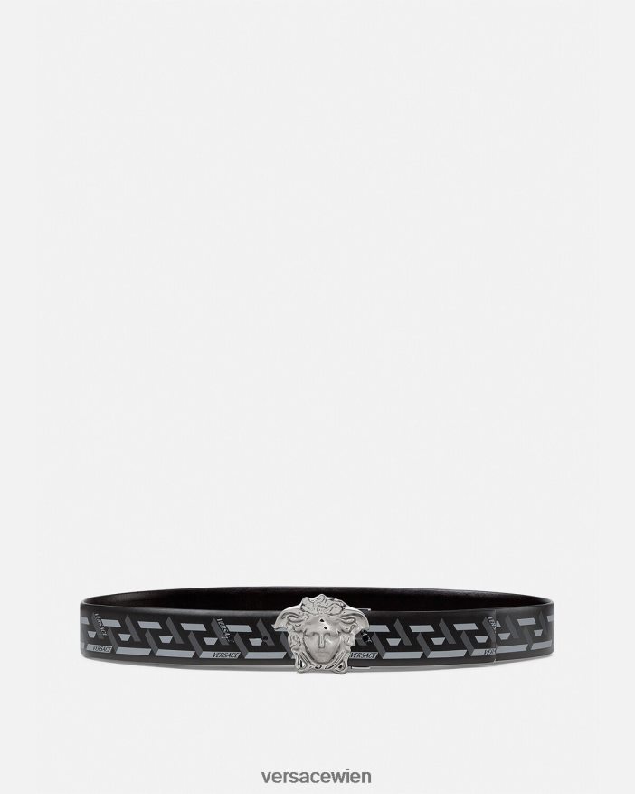 schwarzgrau La Greca Medusa Wendegürtel Versace Männer Zubehör 8N4XJD1628