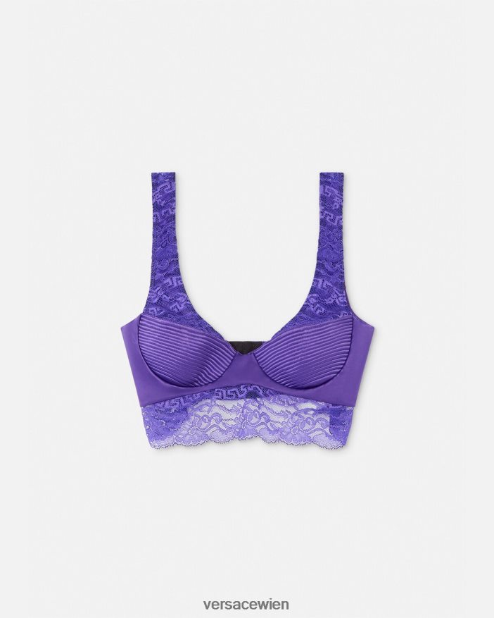 violett Bralette-Oberteil aus Spitze Versace Frauen Unterwäsche und Strandbekleidung 8N4XJD1076