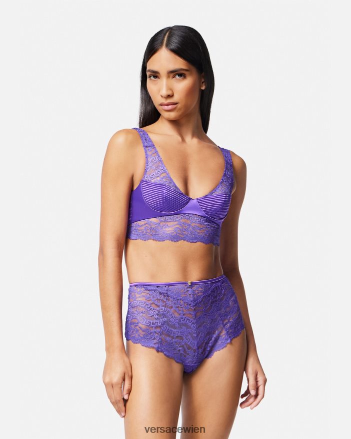 violett Bralette-Oberteil aus Spitze Versace Frauen Unterwäsche und Strandbekleidung 8N4XJD1076