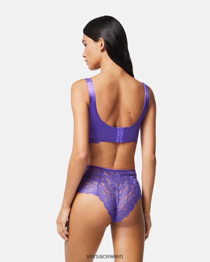 violett Bralette-Oberteil aus Spitze Versace Frauen Unterwäsche und Strandbekleidung 8N4XJD1076