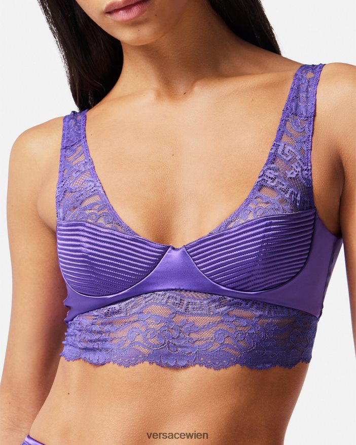 violett Bralette-Oberteil aus Spitze Versace Frauen Unterwäsche und Strandbekleidung 8N4XJD1076