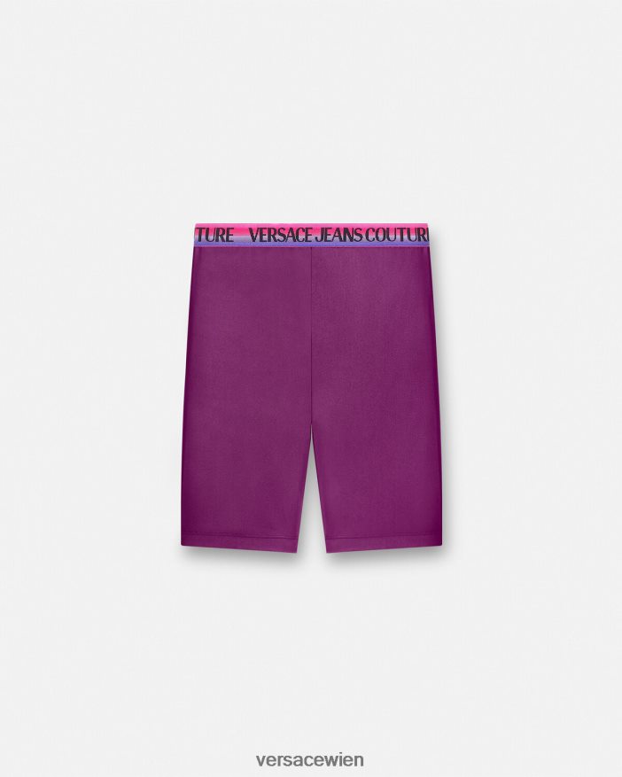 violett Fahrradshorts mit Logo Versace Frauen Kleidung 8N4XJD2242
