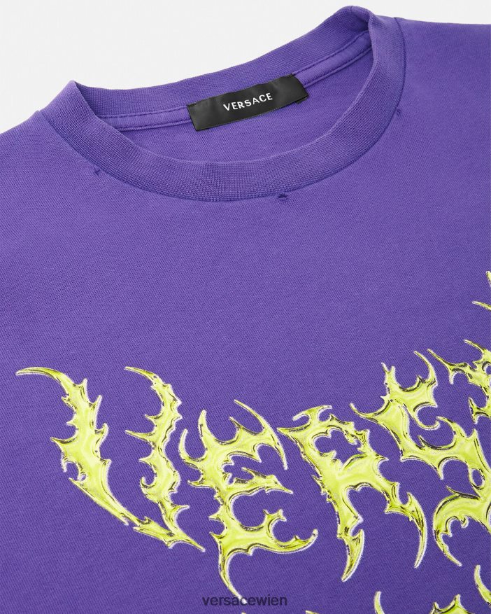 violett Göttin übergroßes T-Shirt Versace Frauen Kleidung 8N4XJD151