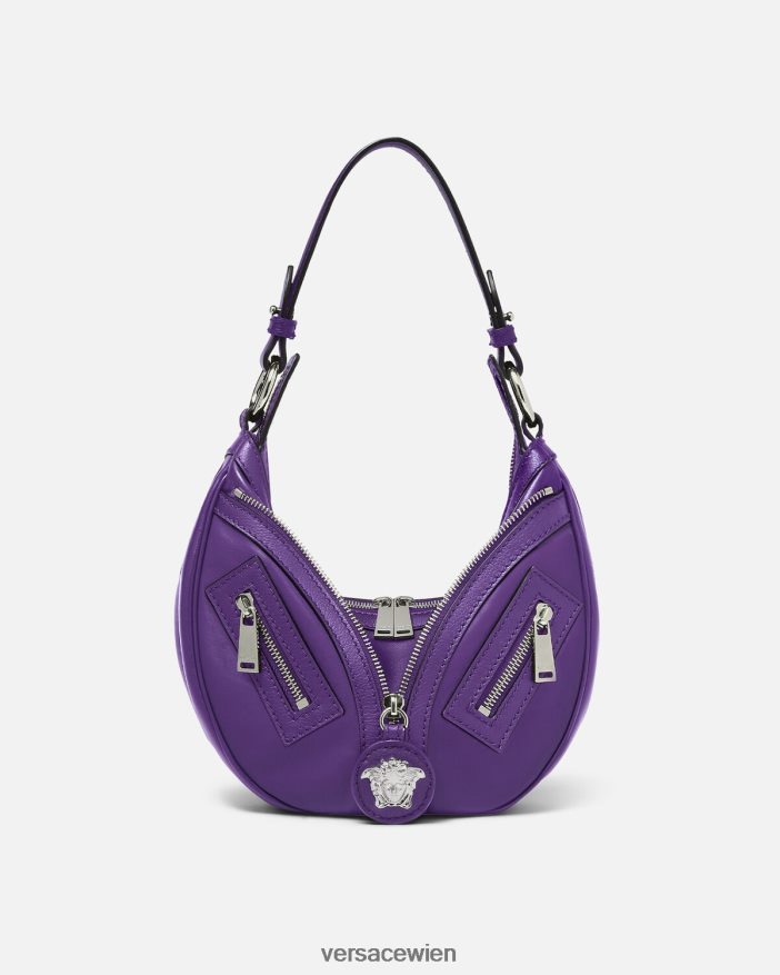 violett Wiederholen Sie die kleine Hobo-Tasche Versace Frauen Taschen 8N4XJD294