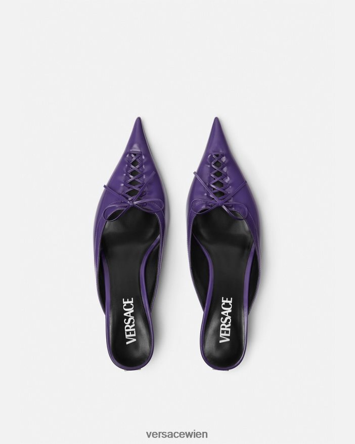violett punktgenaue Pantoletten Versace Frauen Schuh 8N4XJD393