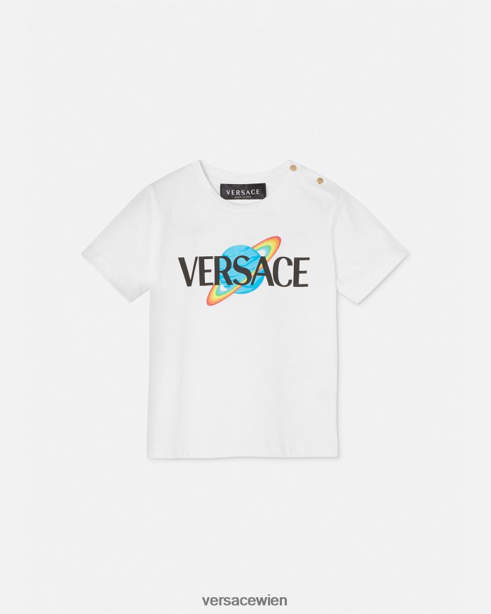 weiß  bedruckt Baby-T-Shirt mit Logo Versace Kinder Kleidung 8N4XJD1883