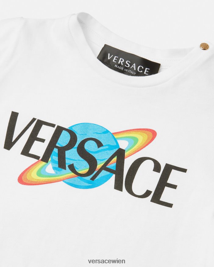 weiß  bedruckt Baby-T-Shirt mit Logo Versace Kinder Kleidung 8N4XJD1883