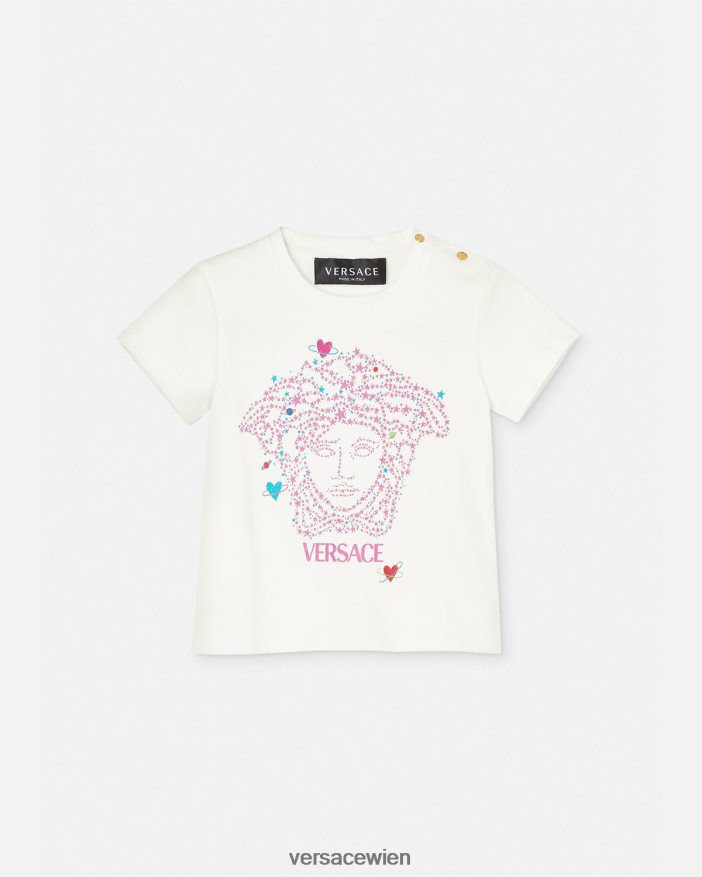 weiß  bedruckt Medusa-Baby-T-Shirt Versace Kinder Kleidung 8N4XJD1853