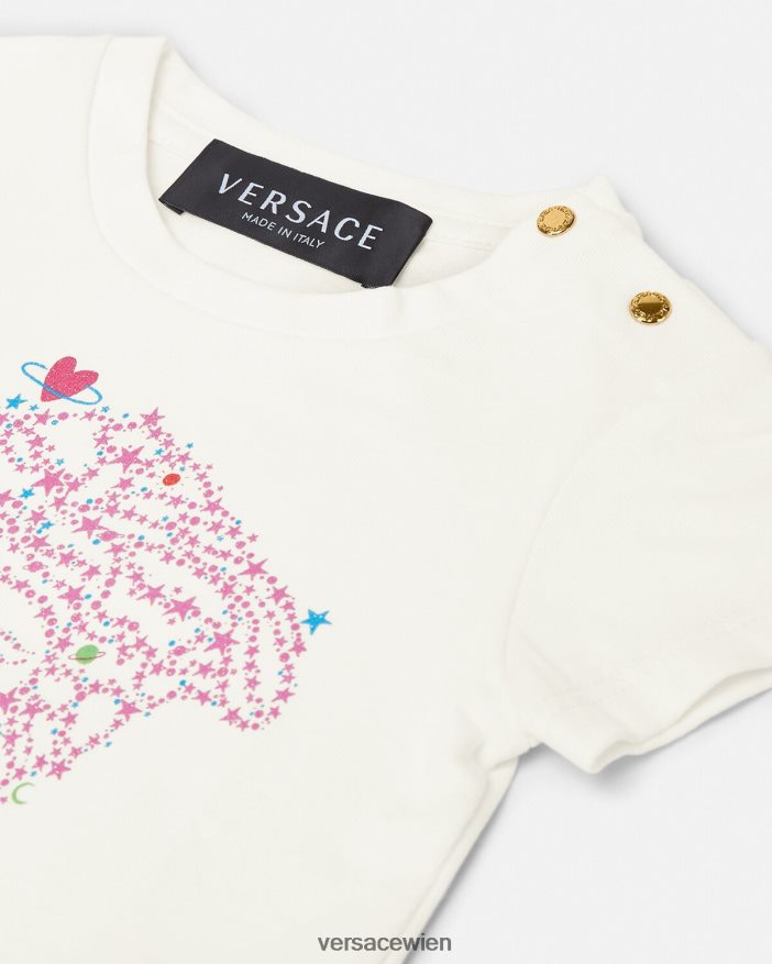 weiß  bedruckt Medusa-Baby-T-Shirt Versace Kinder Kleidung 8N4XJD1853