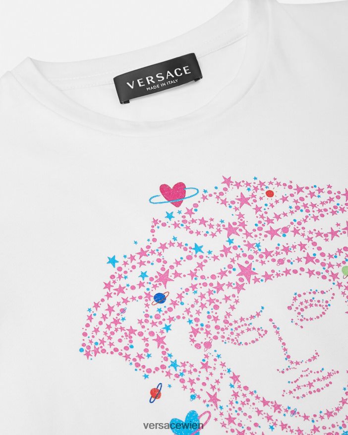weiß  bedruckt Medusa-T-Shirt Versace Kinder Kleidung 8N4XJD1946