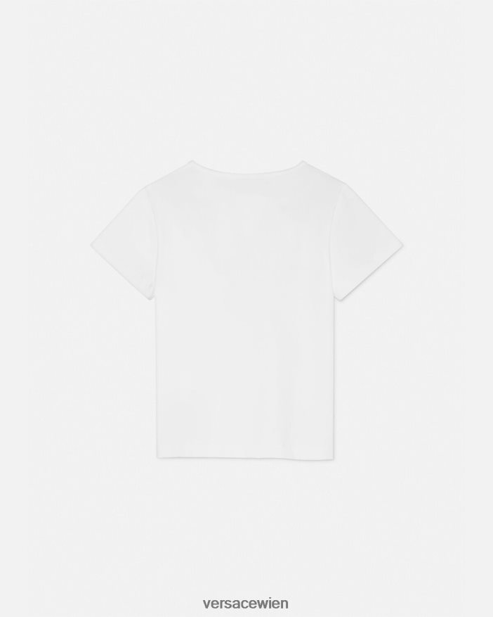 weiß  bedruckt Orchideen-Medusa-T-Shirt Versace Kinder Kleidung 8N4XJD2003