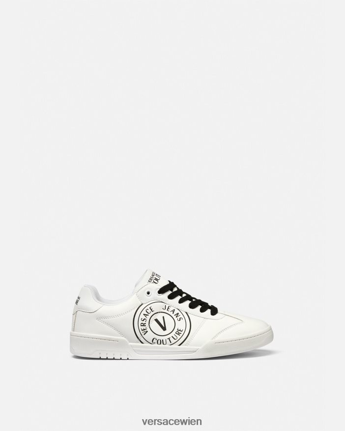 weiß schwarz Brooklyn-Sneaker mit V-Emblem Versace Männer Schuh 8N4XJD2442